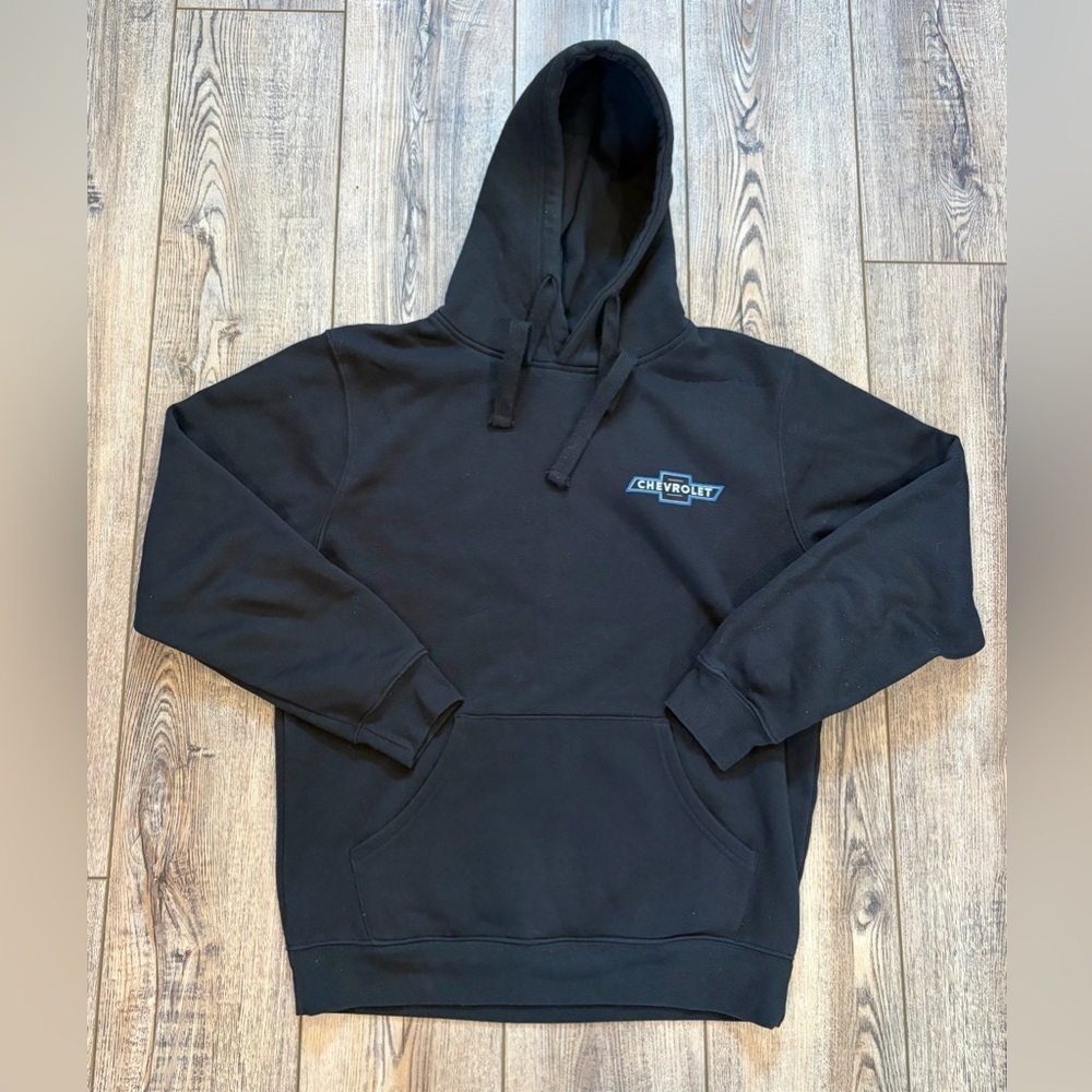 Chevrolet Hoodie Black Eagle Moon Graphic Official GM Licensed Pullover